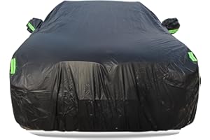 BOSEA Auto Abdeckplane Autoabdeckung Vollgarage Winter Autogarage Staubdicht Winddicht Schneedicht UV-Schutz Outdoor Auto Garage, Sedan 450cm