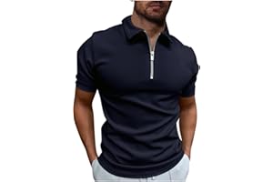 SHZFGUI Blouse Homme Grandes Tailles Chemise Polyester Frais col Revers Travel Été Plissé Chemisie Homme Uni Manches Courtes Confortable Confortable