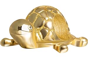 Andante-Stones - 14K Cuenta de Oro con diseño de Tortuga, Elemento Bola para Pulseras European Beads + Saco de Organza