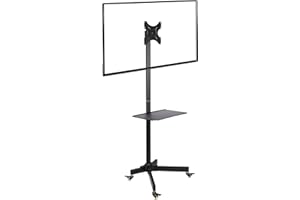 ERGOSOLID Falco-22 – Pied à roulettes réglable pour Petits TV LCD LED de 19 à 37 Pouces, VESA Max 200x200mm Capacité Max de 20kg