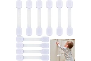 Kindersicherung Schrank und Schubladen, Moseem Schranksicherung Baby 10 Stück Schubladensicherung Türsicherung für Schränke Kühlschrank und Schubladen, mit Starker Kleber ohne Bohren, Weiß