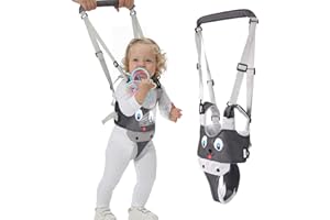 IULONEE Transpirable Bebés Ayudante para Caminar Asa Ajustable Asistente para Caminar para Niños Pequeños Niño de pie y para Caminar Arnés de Seguridad para Niños de 7-24 Meses (Mesh Gris)