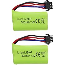 Batterie 7.4V 3000mAh 15C 2S Lithium-ION Avec Prise SM-2P + Câble USB - Compatible H105 H103 H101 MN D99 D99s D90 D91 Véhicules RC