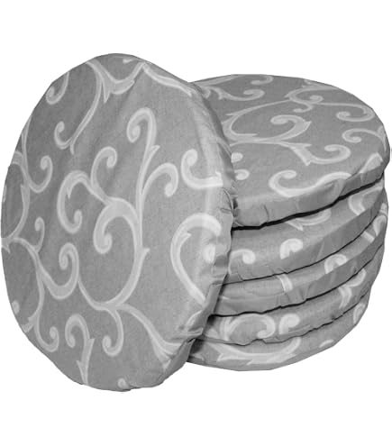 Cuscino Rotondo Per Sedia In Lino Stile Nordico, 40x40x10 Cm, Motivo Fiori Tropicali, Imbottito Spesso Per Cucina, Soggiorno, Giardino E Patio