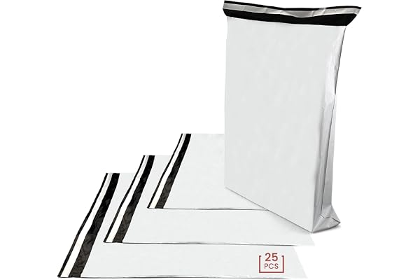 Netuno 25 pochettes d'expédition 400 x 500 mm sac plastique expédition pochettes en film sacs d'expédition en plastique sacs d'envoi colis enveloppes plastiques opaques sac transport autocollant