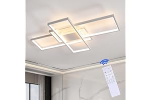 Seamoon Plafoniera LED Soffitto Moderna, 85w 9560lm Dimmerabile Plafoniera Soffitto, 105cm Lampada Soggiorno, 3000k-6500k Applica Soggiorno Camera da Letto Cucina Ufficio
