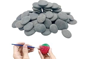 LAJUP 40 Pezzi Sassi Da Dipingere, 1~3Cm Rocce Dipinte Fai Da Te Creativo, Pietre Piatte Da Dipingere, Rocce Ciottoli, Sassi Da Dipingere Ciottoli Per La Pittura, Per Pittura Fai Da Te