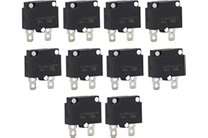 Septpenta 10 Unidades de disyuntor, Protector de sobrecarga de reinicio automático, disyuntor de Fusible AC 125V/250V DC 32V Utilizado para niños, Accesorios de Coche(13A)