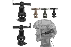 ZHONGREN Schnellhelm ARC Rail Adapter COMTAC3 Taktische Tonabnehmer Headset Suspension Kopfhörer Halterung Multi-Winkel Rotation für OPS CoreARC & Team Wendy M-LOK Schiene, Jagd Ohrenschützer Unterstützung