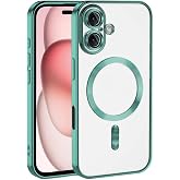 Zore Apple ile uyumlu iPhone 16 Kılıf Kamera Korumalı M-safe Wireless Şarj &Ouml;zellikli Zore Demre Kapak Yeşil