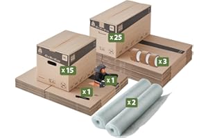 Pack and Move - Kit déménagement T3/T4 + marqueur noir et 3 adhésifs