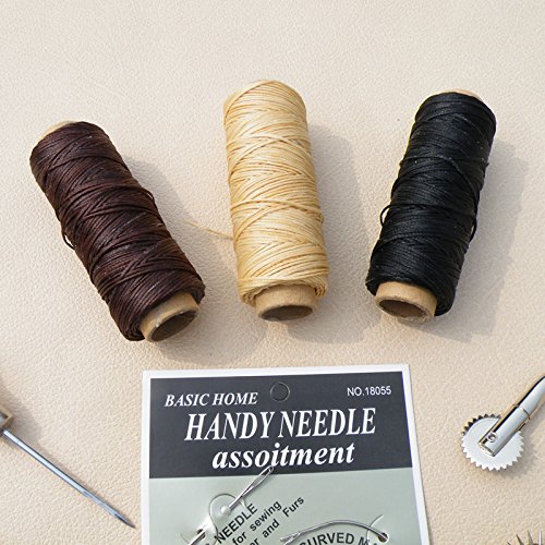Yulakes 14pcs Leder Handwerk Hand Nähte Näh Werkzeug Set DIY Kit Nähzeug Zubehör Zubehör-YL01 - 5