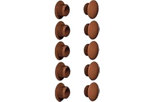 cyclingcolors 10x cache trou bouchon plastique 5mm à 35mm capuchon protection vis blanc noir gris marron meuble table chaise mur (Øtrou 10mm/Brun RAL 8007)