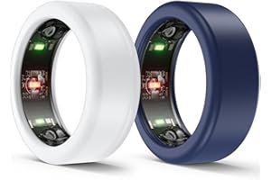 ottpluscase for Ultrahuman Ring AIR Protector, Ultrahuman Ring AIR Silicone Cover Anti-Scratch Protection Durable Working Out for Ultrahuman Ring AIR, Clear+Blue (S for 5/6/7/8/9/10)