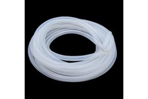 iMeistek Tubo in silicone 7 mm ID x 10 mm OD 6 metri, flessibile per uso alimentare, tubo in silicone trasparente per acqua e aria
