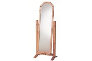 FURNITUREVILLA Corona Cheval Mirror Long Standing Cheval Bedroom Furniture Free Standing Full Length Floor Standing Dressing Mirror Adjustable Wooden Antique Bedroom Furniture Long Standing Bedroom Mirror