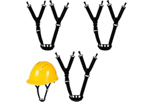 HAXISII Hard Hat Chin Strap,3 PCS Adjustable Black Chin Strap for Hard Hat,Hard Hat with Chins Straps Universal Hard Hat Accessories Chins Straps for Construction Workers
