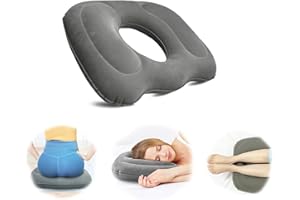 Vexquivera Inflatable Donut Pillow, Orthopedic Seat Donut Cushions Doughnut Cushion Inflatable Cushions To Sit On, Hemorrhoid Cushion and Post-Surgical Pain Relief Doughnut Cushion Pressure Relief