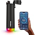 Hidrate Spark STEEL Smart Water Bottle - Tracks Water Intake & Glows to Remind You to Stay Hydrated, Chug, 21 oz, Black
