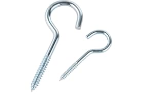 Qrity 20 Piezas Gancho de Rosca Abiert 55mm, Gancho Abierto, Gancho de Techo, Gancho, Gancho en Forma de C, Gancho de Tornillo, Ganchos Para Tazas, Artículos Para Colgar o Decorar Casas y Oficinas