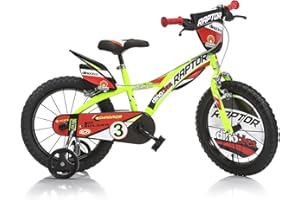 DINO BIKES Bici Bicicletta Bambino 16 Pollici Raptor 2 Freni al Manubrio Giallo