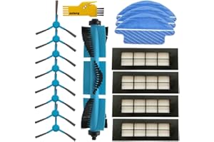 AOTENGOU Accesorios para aspiradora Robot Cecotec Conga Excellence 3090 Paquete de 1 Cepillo Principal 4 filtros Hepa 8 cepillos Laterales 3 trapeadores