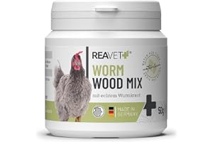 ReaVET Wormwood mix för kycklingar & fjäderfä 50g – naturprodukt maskangrepp, harmoniserar mag-tarmkanalen, naturliga örter s