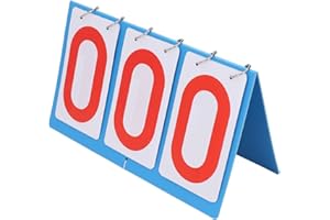 KUULEYN Tableau D'affichage De Table, Score Keeper, Cornhole Scoreboards, Portable 3 Chiffres Flip Scoreboard Multifonctionnel Score Keeper pour Volleyball Basketball Tennis De Table