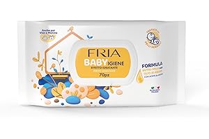 Fria Baby Igiene Salviette per Cambio Pannolino, con Olio di Argan e Nutrimilk ad Effetto Idratante sulla Pelle, Dermatologicamente Testate, Confezione da 70 Salviette