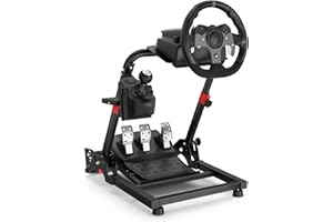 DIWANGUS Steering Wheel Stand for Logitech G29/G920/G923, Foldable Racing Wheel Stand with Adjustable Height/Angle,Gaming Wheel Stand Fit for Thrustmaster T300/T150/T248 PS5 PS4 XBOX（Stand Only