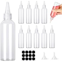 8 Bouteilles Souples 100ml Avec Bouchon Vissant | Pour Huile, Vinaigre, Sauce | Transparentes