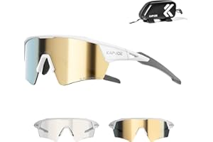 KAPVOE Gafas de Ciclismo Fotocromáticas Hombre Gafas de Sol Deportivas Mujer Transparente Gafas MTB Protección UV400 Gafas Bicicleta Montaña con TR90 Marco Gafas Bici BTT Ciclista Running Pesca K198