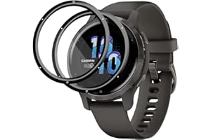 Niboow Protector de Pantalla Compatible con Garmin Venu 2S [2 Piezas], [Anti-Oil] [3D Full Cover] [Anti-Scratch] [Dureza] Protector de Pantalla, No Burbujas Película Protectora para Garmin Venu 2S
