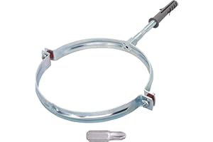 SKIR'CO (1 pièce) Support de tuyau pour tuyaux de 150 mm, support de tuyau pour montage mural et plafond, collier de serrage