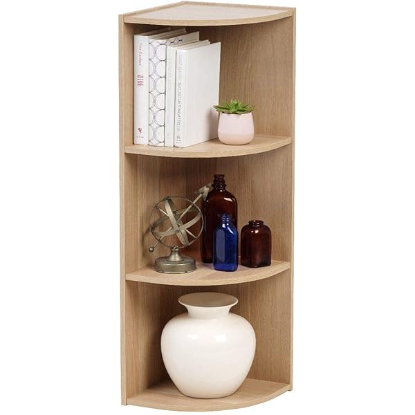 Scaffale Angolare In Legno Iris Ohyama - 3 Ripiani, 40cm Largo, Marrone - Per Libri, Decorazioni, Soggiorno - Foto 6