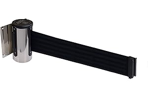 Flexibarrier Wandhalterung inkl. Absperrband (Economy) - 2.3m/4.5m (2.3m, Silber/Schwarz)