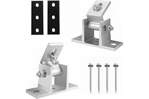 GUDECIUS Support Panneau Solaire, Kit Fixation Panneaux Solaires pied Avant Reglable en Aluminium avec vis et Coussinets en Caoutchouc Support Panneaux Photovolta?ques pour Camping, Toit, Bateau