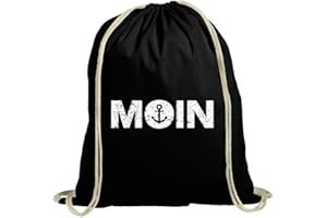 SHIRTSTREET Geschenkidee Küsten Hamburg plattdeutsch norddeutsch Norden Cotton Gymsac Moin Anker