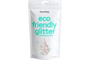 Hemway Eco Friendly Biodégradable Glitter 100 g / 3,5 oz cosmétique Bio Safe Étincelle végétalien pour le visage, fard à paupières, Craft - 1/8" 0,125" 3 mm - Nacre