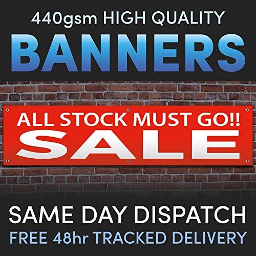 ALL STOCK MUST GO SALE - Full Colour Vinyl Banner - Shop / Market / Business