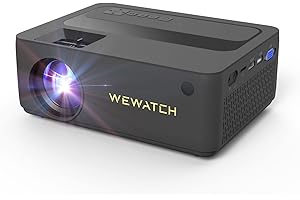 ‎WEWATCH Beamer, WEWATCH V10 PRO Mini Beamer 13500 Lumen Beamer WiFi Bluetooth Projektor Native 1080p Full HD 300” LED Beamer Handy Kompatibel mit TV Stick/iOS/Android/Laptop/HDMI/USB