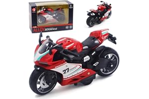 FCXVXCL Kid Motorbike Toys,Pull Back Toy Cars Alloy Motorcycles Toys,Friction Powered Kids Toy Cars Automatic Drive for Boys Kids2