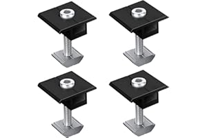 RHEIN BELEUCHTUNG Mittelklemme, 4 Stücke 35mm Aluminiumlegierung Solarmodul-Montagehalterungen, Mittelklemmen Photovoltaik Solar Trapez Montagehalterungen, Halter Solarpanel, Solar Panel Z Halterungen Für Gerahmte