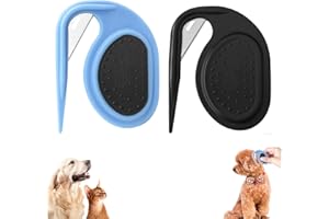 BAYUYI [Lot de 2] Coupe Noeud Chat Poil Long,Coupe-papier D'emballage Coupe-papier Coulissant pour Noël, Peigne D'épilation pour Chiens et Chats,Outil de Toilettage pour Animaux de Compagnie (LH)