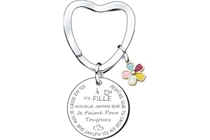 Lumengqi Cadeau Fils Fille Nièce Porte Clés Fils Fille Nièce Porte Clés Homme Femme Cadeau D'anniversaire Garçon Fille Nièce Enfant Je T'aime Mon Fils Ma Fille Nièce