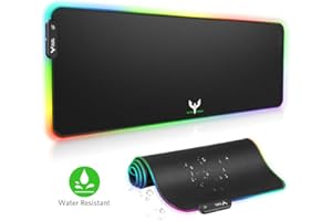 Podkładka BLADE HAWKS Oversize LED RGB pod mysz i klawiaturę do gier, rozszerzona, z antypoślizgową gumową podstawą, 9 kolorów RGB, do komputera PC, biurka - XXL (800 × 300 × 4 mm)