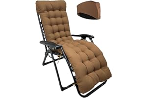 Mhwgo Lounger Cushion, Cushions for Garden Loungers, Non-Slip Cushion, Sun Lounger Chair Cushion, High-Backed Chair Cushion, 8 cm Thick Padding, Garden Lounger Cushion, Deck Chair Cushion (03)