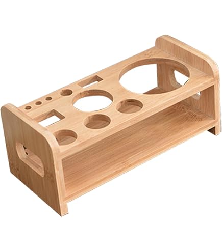 Porta Attrezzi Da Barman In Legno – Supporto Per Shaker, Mixer E Utensili Da Cocktail, 31,2x9,5x9cm, Compatibile E Portatile