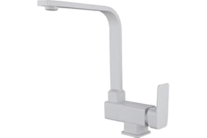 SJQKA Grifo Cocina Abatible Blanco, Fregadero De Cocina, Grifo De Agua Fría Y Caliente, Ventana Interior, Plegable, Grifo Creativo, Giratorio, Todo De Cobre