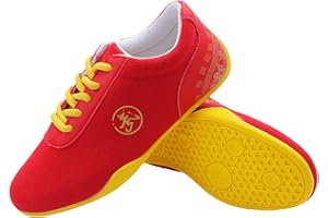 FOOCEOUTE Taichi Shoes,Chinese Traditional Wushu Shoes,Qigong Trainers,Wing Chun Slipper,Tai-Chi Taekwondo Sneakers,Anti-Slip,Breathable,Wear-Resistant,for Taekwondo,Boxing,Kung Fu,Taichi